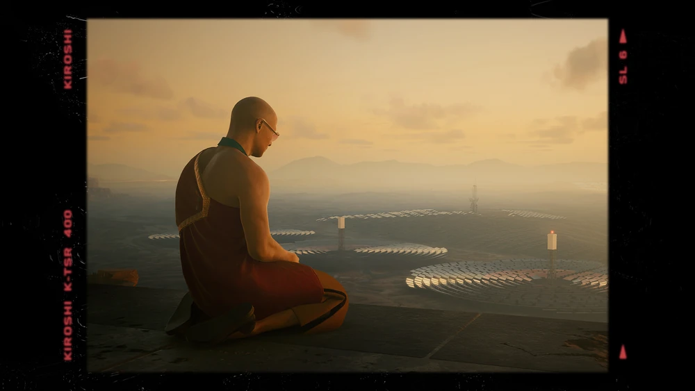 The Zen Master meditating in the Badlands